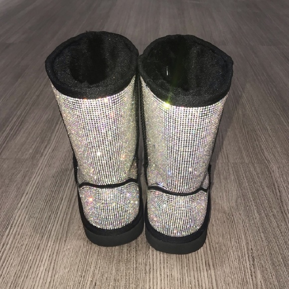 LIMITED💎Blk Sparkling Swarovski Plush Lining Boot - Picture 8 of 8